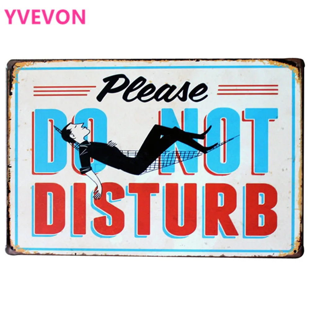 Металлическая тарелка с девизом не мешать Ретро жестяной знак для украшения
