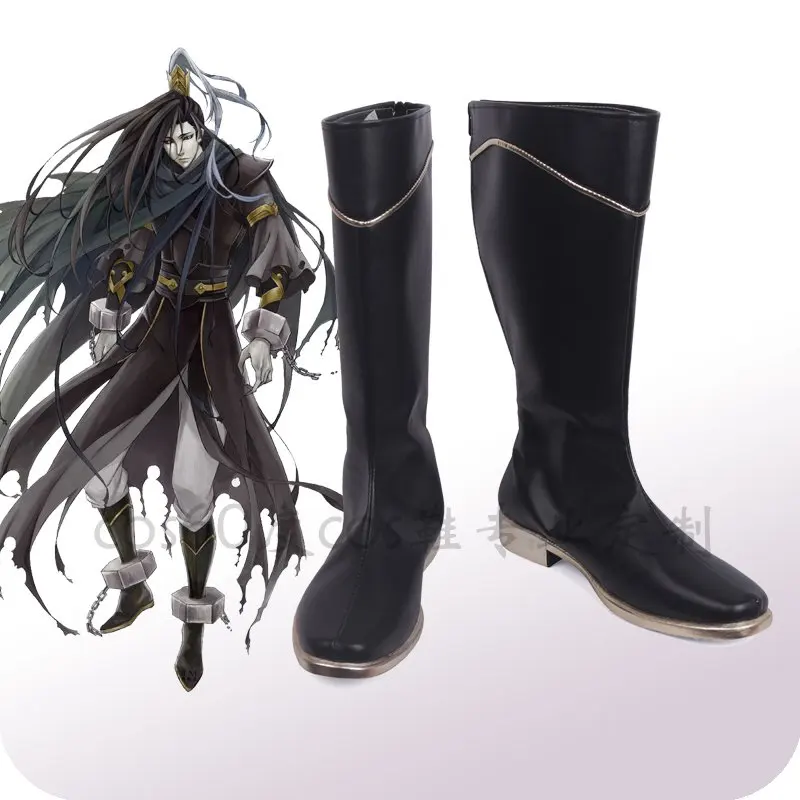 wen ning shoes2 Mo Dao Zu Shi Wen Ning Косплей Костюм Grandmaster of Demonic культивирование индивидуальный заказ полный комплект 2 стиль костюм - Цвет: wen ning shoes2