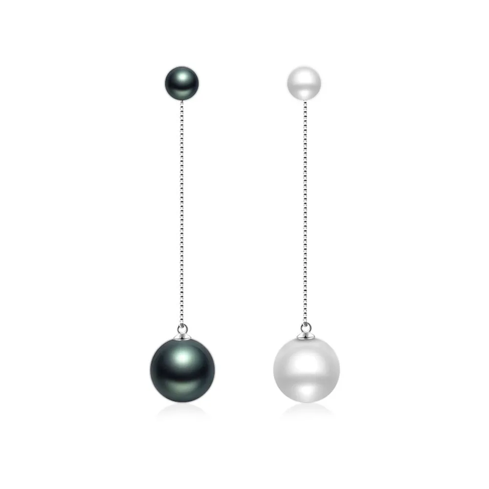 

Authentic 925 Sterling Silver Earring Simple Shell Pearl Ear Line Stud Earring For Women Wedding Party Jewelry Gift