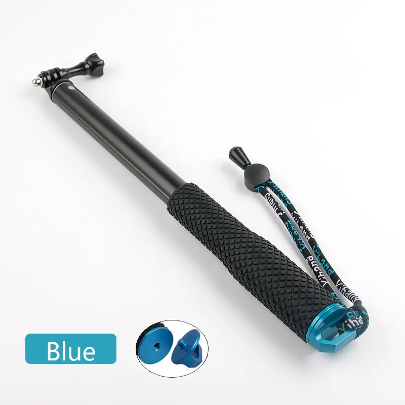 43inch Blue 43 дюймов Алюминиевый Дайвинг монопод для GoPro Hero 6 5 7 8 черный штатив Session Sjcam Sj7 Yi 4K Экшн-камера селфи палка для Go Pro - Цвет: 43inch Blue