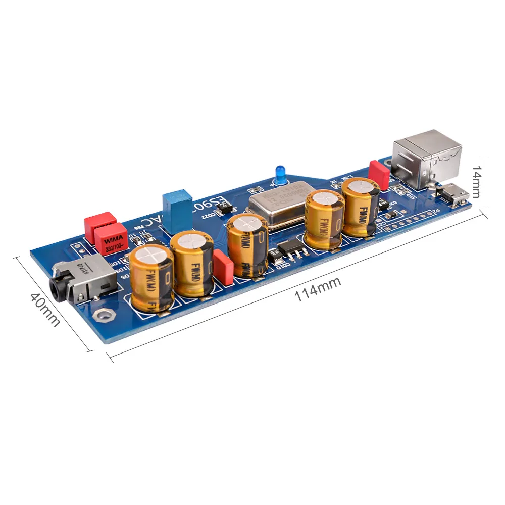 Звуковая карта AIYIMA PCM2706 + ES9023 звуковая DAC декодер с OTG для усилителя наушников AMP