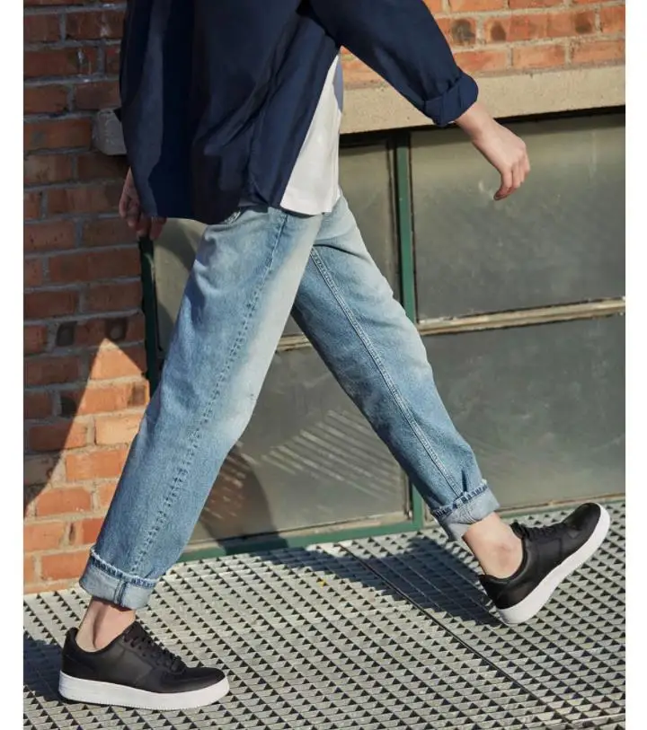 Xiaomi 90 весело Повседневное Для Мужчин's SkateboardingShoes Спорт на открытом воздухе спортивная обувь из воловьей кожи; нескользящая обувь на толстой подошве; туфли на плоской подошве для мужчин