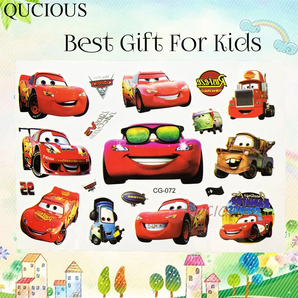 QCG072 QUCIOUS милые детские боди-арт Временные татуировки Мультяшные Желтые Миньоны бумага для тату для мальчиков и девочек DIY водонепроницаемые поддельные татуировки наклейки - Цвет: QCG072