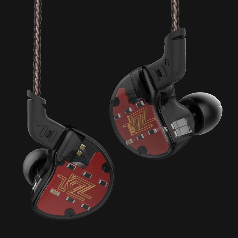 Плотным верхним ворсом KZ ZS10 десять блок Кольцо Утюг Наушники Hi Fi монитор DJ