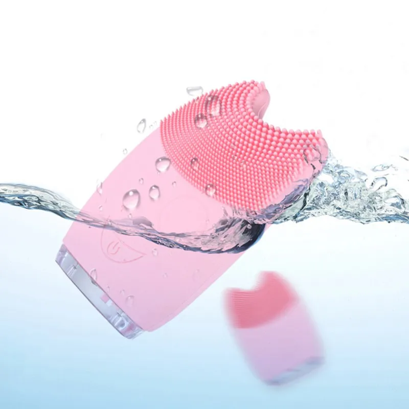 Продажи Водонепроницаемый Мини электрическая щетка для чистки лица массаж машина Силиконовые чистка лица устройств инструменты
