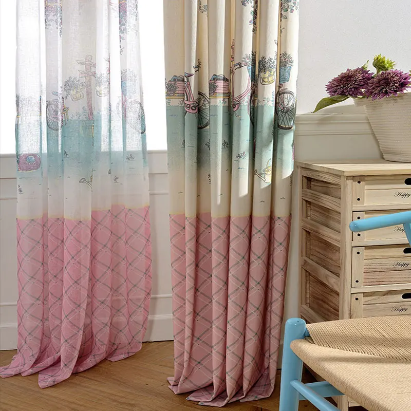 Мультяшные занавески с принцессой Детские тканевые для гостиной детской комнаты