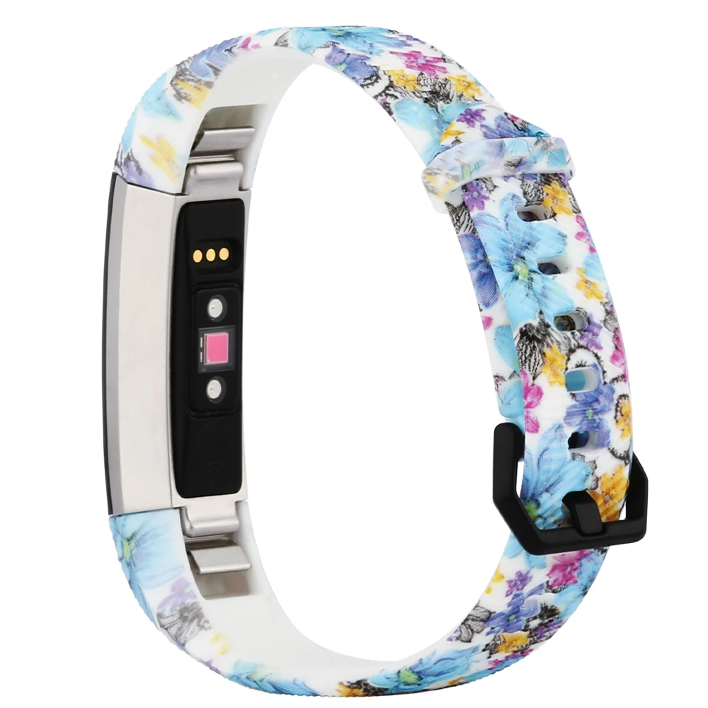 Мягкие силиконовые спортивные Сменные аксессуары для Fitbit Alta HR/Fitbit цветочный