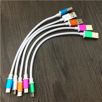 Универсальный короткий 20 см Micro B Мужской USB кабель для передачи данных для смартфонов Android