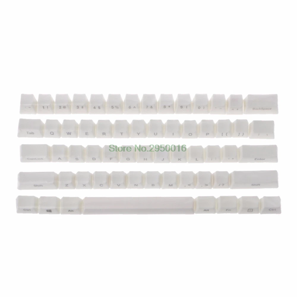 61 Ключ боковая печать 60 OEM профиль толстые PBT колпачки для механической клавиатуры GH60 покер 61 черный/белый колпачки для ключей C26