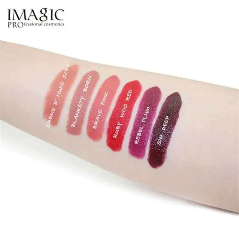 3 IMAGIC 2018 Лидер продаж Мода 6 цветов матовый средства ухода за губами Make Up бренд