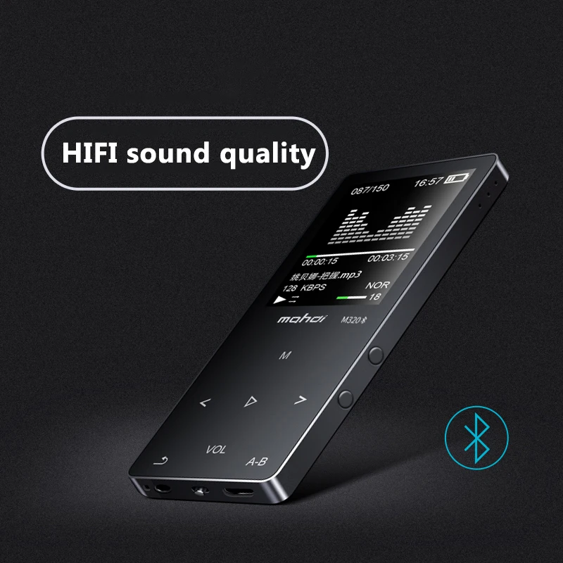 New M320 Metal Bluetooth Hifi MP3 Player Touch Screen Portable Audio 8GB with speakers FM Radio Music Play With lanyard hole | Электроника