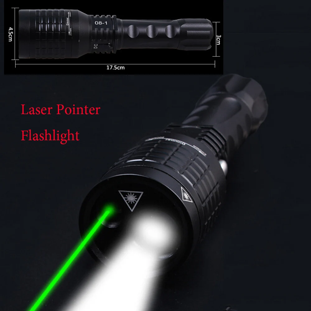 Светодиодный светильник 2 в 1 с зеленой лазерной указкой Lazer светодиодный 1800 люмен