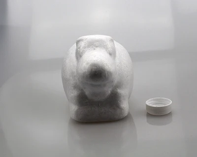 hippo high10cm Пенополистирол пенопласт модель животного форма белые шарики ремесла для детей/Дети материалы для ручных поделок развивающие игрушки - Цвет: hippo high10cm