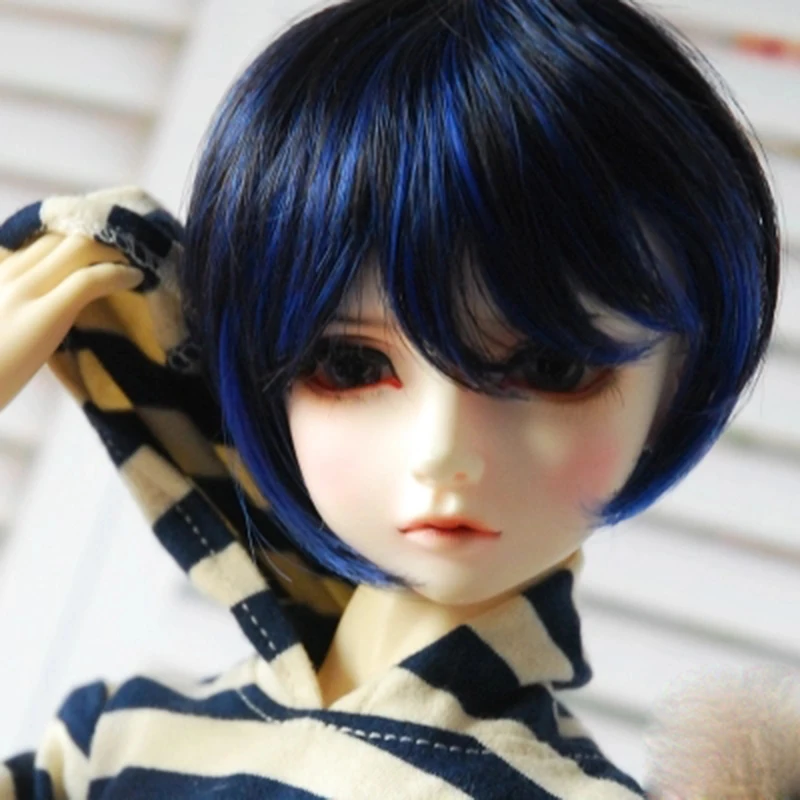 Allaosify волос 1/3 1/4 1/6 bjd SD кукольный парик высокое Температура провода Прекрасное короткое starighet Bjd парик