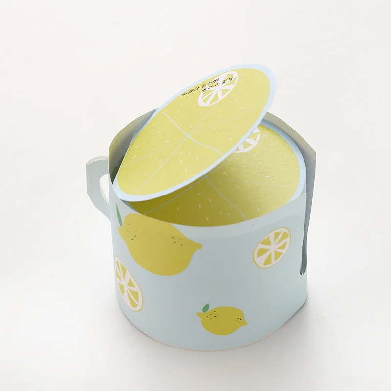 Lemon EZONE милые Липкие заметки Kawaii форма чашки креативные фрукты блокнот клейкие заметки 400 лист корейский студенческий канцелярские принадлежности - Цвет: Lemon