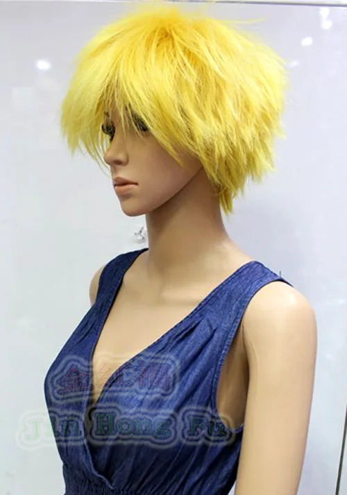 Бесплатная доставка Жаропрочных Cosplay партии ****** ФЕЯ Короткие желтые Прямые