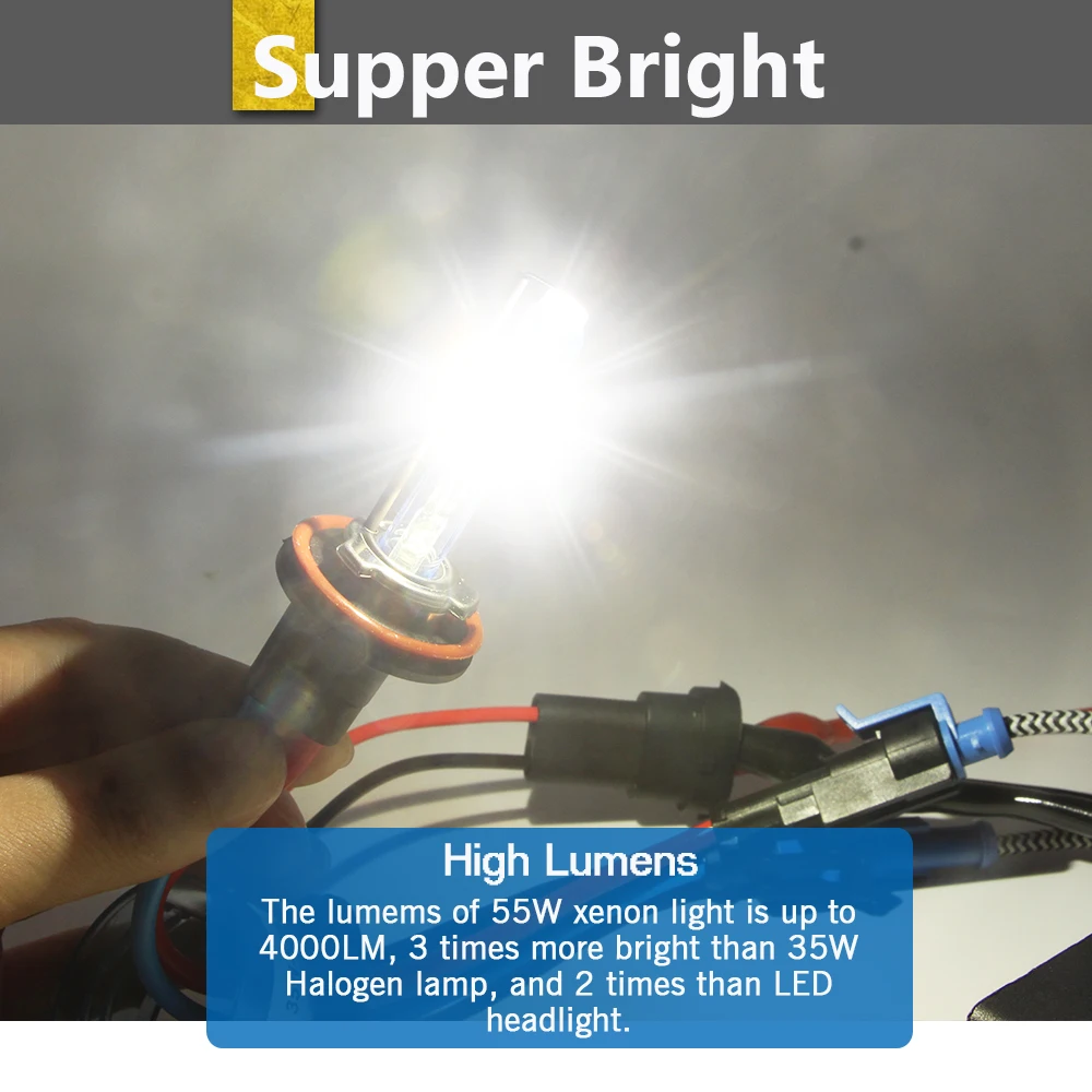 Buildreamen 55 Вт автомобисветильник фара ксеносветильник па комплект HID балластная