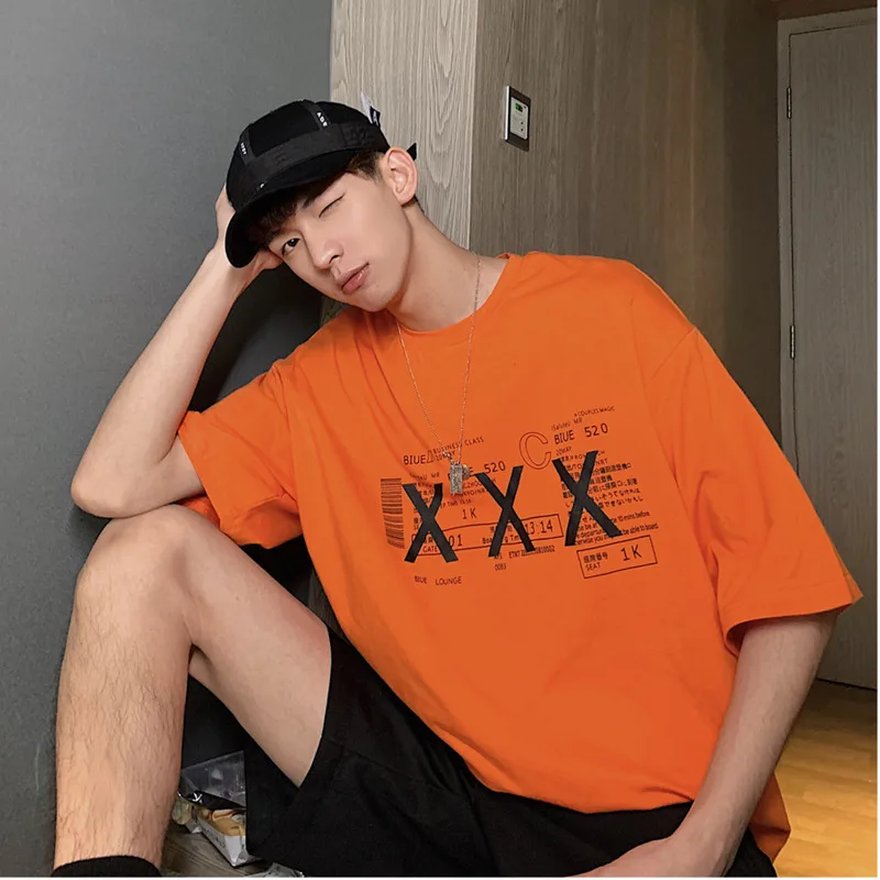 Новинка 2019 года летняя простая футболка с короткими рукавами и принтом в виде