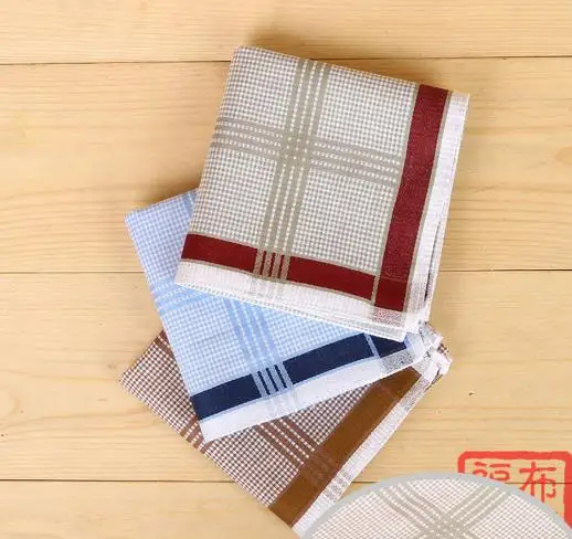 Мужской Клетчатый Карманный платок Hanky из 100% хлопка 12 шт. в упаковке разные цвета