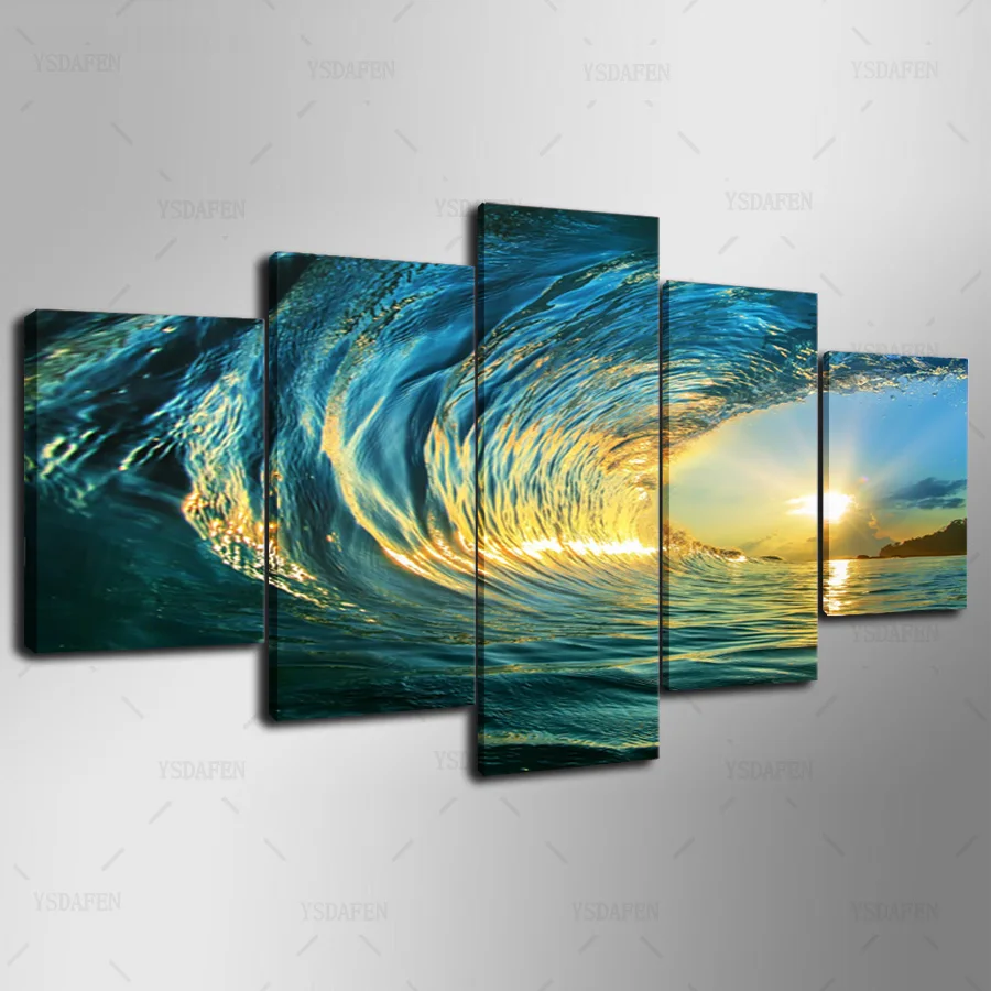 

HD Printed Painting Canvas Printing Wave painting Room decor print poster picture canvas Framed Art HG-006