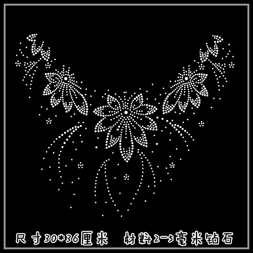 Прозрачный кристалл цветок ожерелье рубашка декольте DIY strass Горячая фиксация