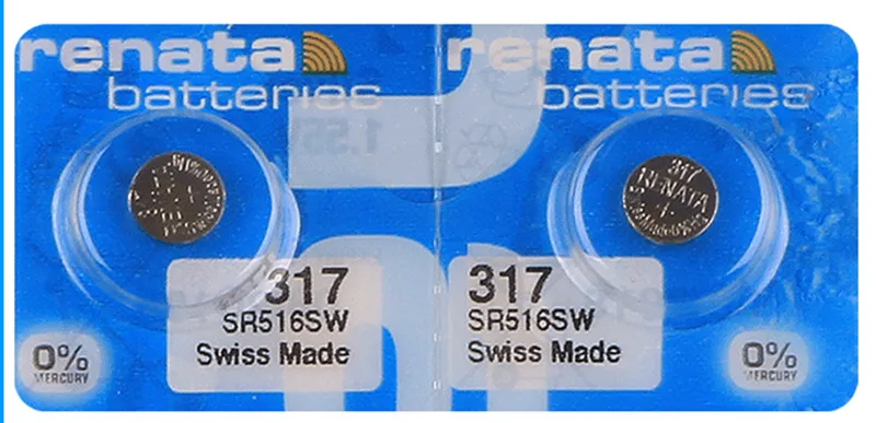 2 шт./лот Новый брендовый Renata долговечный 317 SR516SW SR62 D317 V317 часы батарейный блок