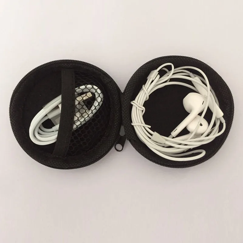 Наушники Провода кабели коробка 8x3 см портативный хранения портмоне контейнер