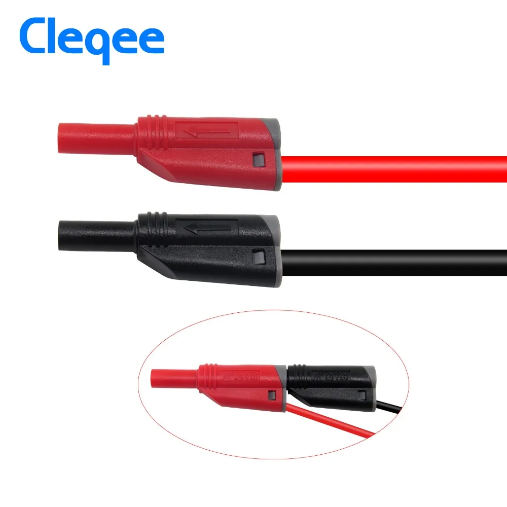 Cleqee P1010 BNC Q9-двойной 4 мм Штабелируемый заглушенный Банановый штекер с