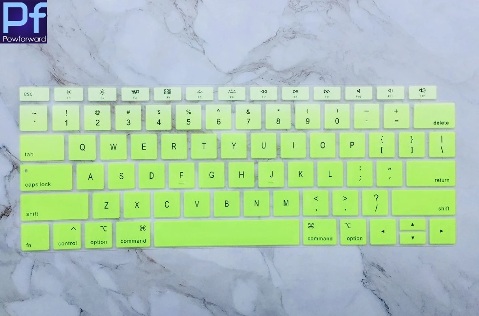 Коврик для клавиатуры совместимый с MacBook Air 2018 13.3 дюймов A1932 Retina Display и Touch ID Silicone Soft Protector on.