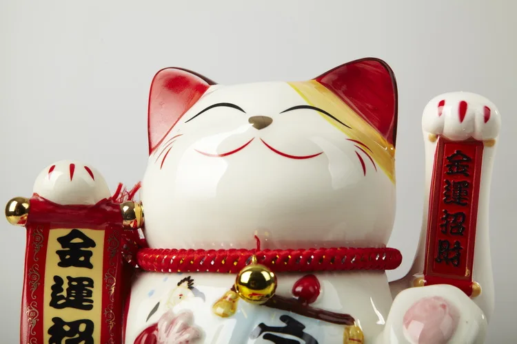 9-дюймовый рукой Lucky Cat Фортуна Cat счетчик Дисплей