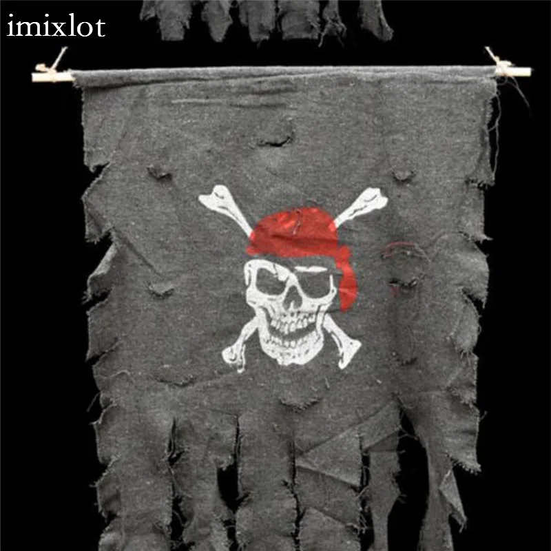 Imixlot Новое поступление Хэллоуин Супер Большой Разрушенный Пиратский Флаг Висячий Подвесной Террор Призрак Партия Поставки.