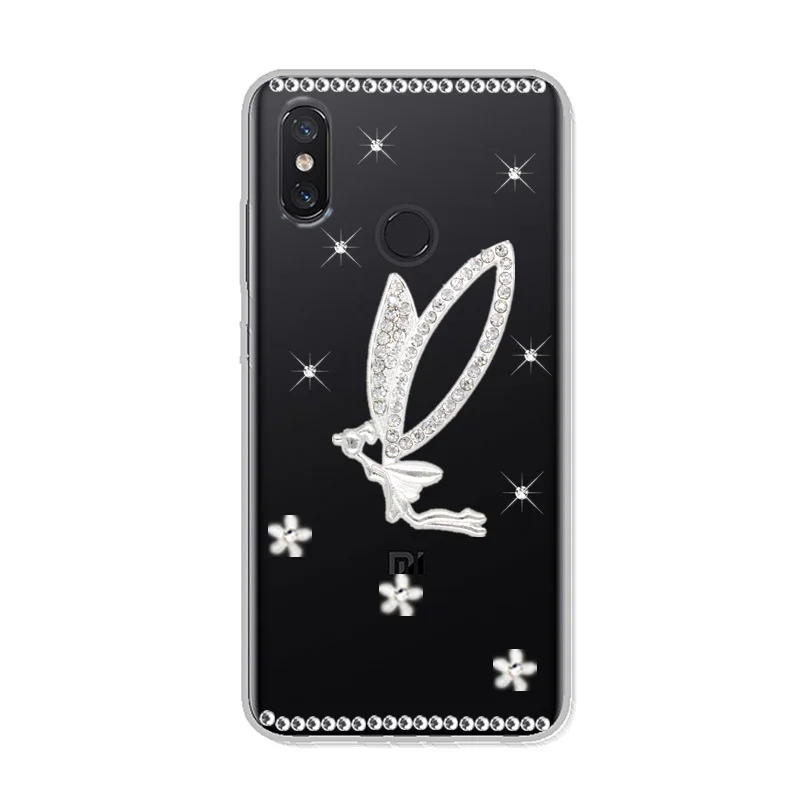 Чехол для телефона Mi 8 SE 6X 5S Max 3 2 Mix 2s A2 Lite с блестящими стразами Xiaomi Redmi 6a 6 pro 5 plus S2 Note