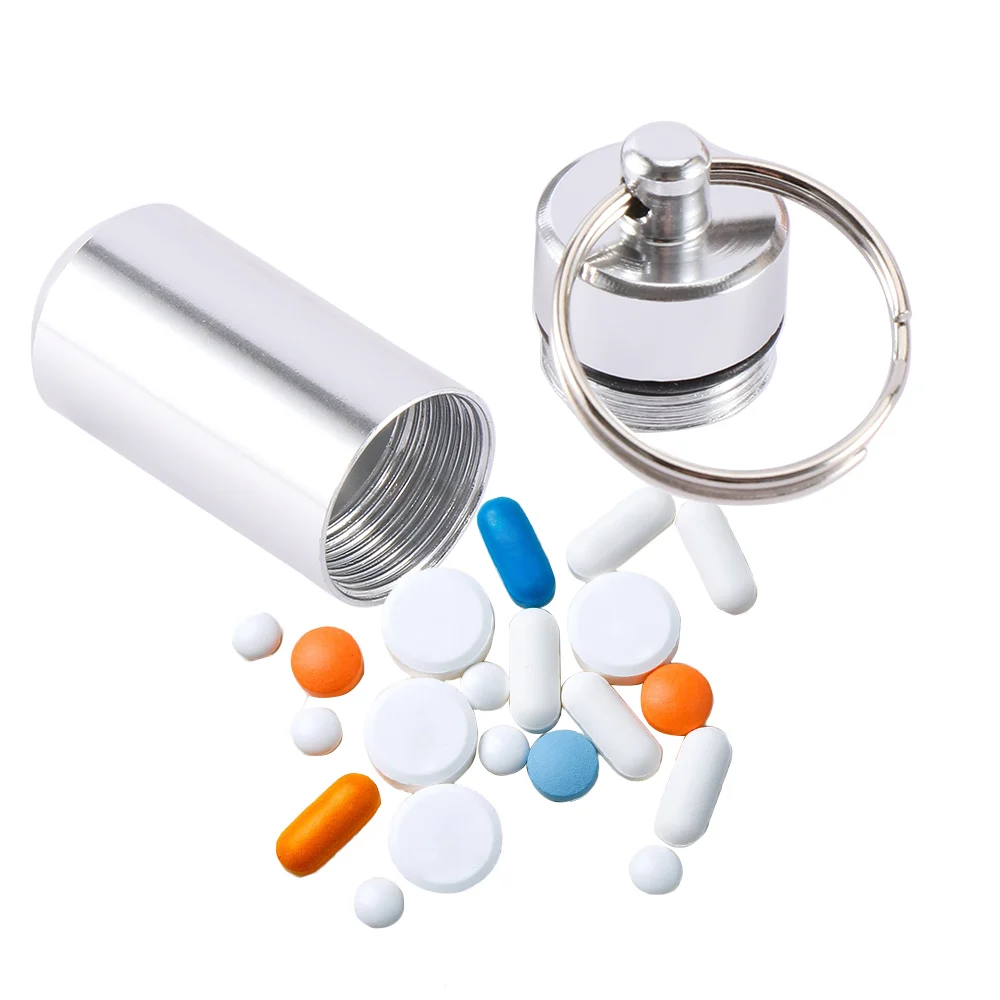 1 шт. водонепроницаемый алюминиевый контейнер для хранения лекарств|Коробки и