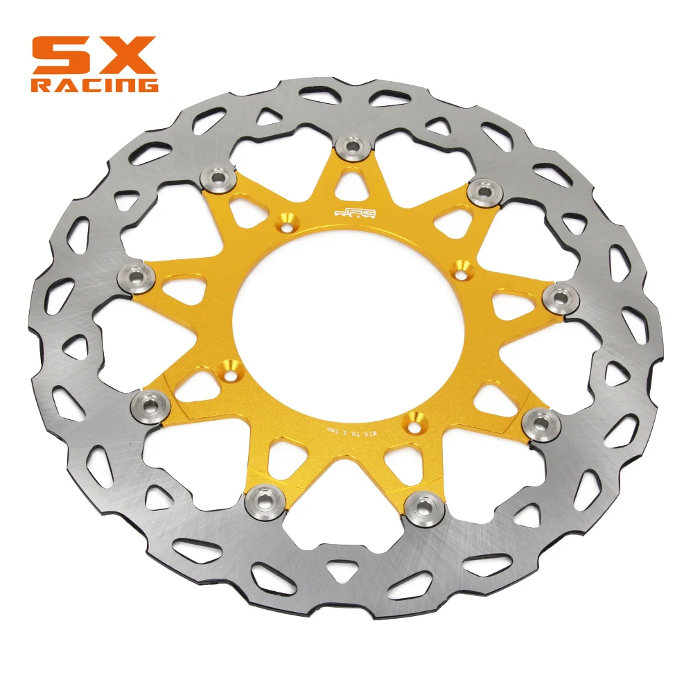 

Motorcycle 320MM CNC Gold Front Floating Brake Disc Rotor For SUZUKI RMZ250 2007-2015 RMZ450 2005-2015 RMX450 2010-2012