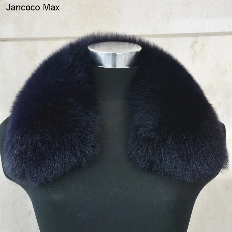 Jancoco Max зимний теплый воротник из натурального Лисьего меха модные шали квадратный шарф для женщин Новое поступление S1490