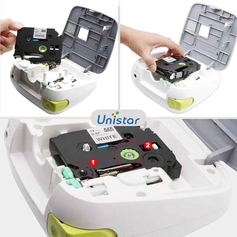 Unistar 5 упаковок ленты с лейблом совместимы для Brother P-touch этикетки TZe-141 18 мм черный
