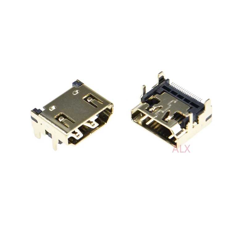 5 шт. HDMI Женский Джек/разъем 19PIN 19 P правый угол smt smd 90 градусов позолоченный hd 19 PIN