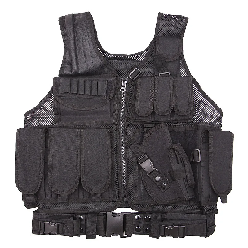 Джунгли камуфляж MOLLE, охота военный тактический уличный жилет CS Для мужчин бронежилет на открытом воздухе армейское оборудование жилет