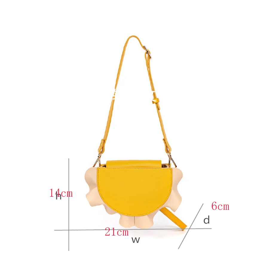 Гофрированная цветная подходящая сумка на плечо модная женская мессенджер