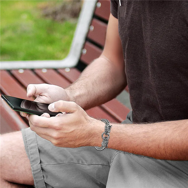 Мужской браслет Boniskiss Dragon из нержавеющей стали браслеты камней хит продаж|dragon