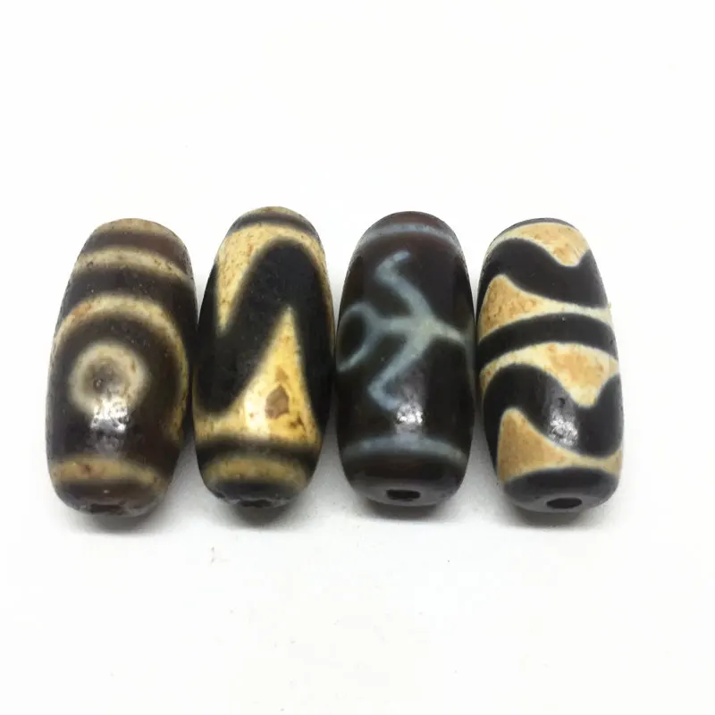 Специальный дизайн, 4 шт./лот, натуральный агат, старый амулет, тибетские бусины дзи для браслета, ожерелья, рукоделия, изготовления ювелирных изделий