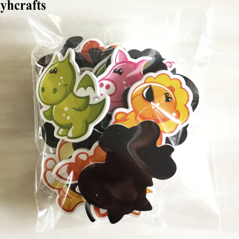 

160PCS/LOT.NEW poultry livestock zoo animals magnet Fridge White blackboard magnet Kindergarten crafts Birthday gifts Wholesale