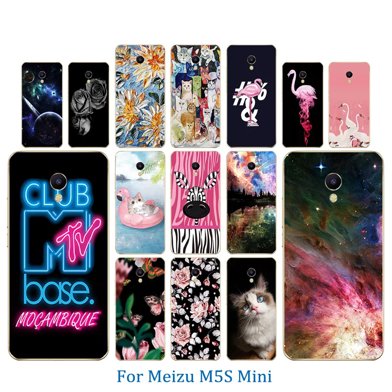 2018 Модный чехол для телефона 5 2 дюйма Meizu M5S Mini силиконовый Meilan m5s роскошный черный