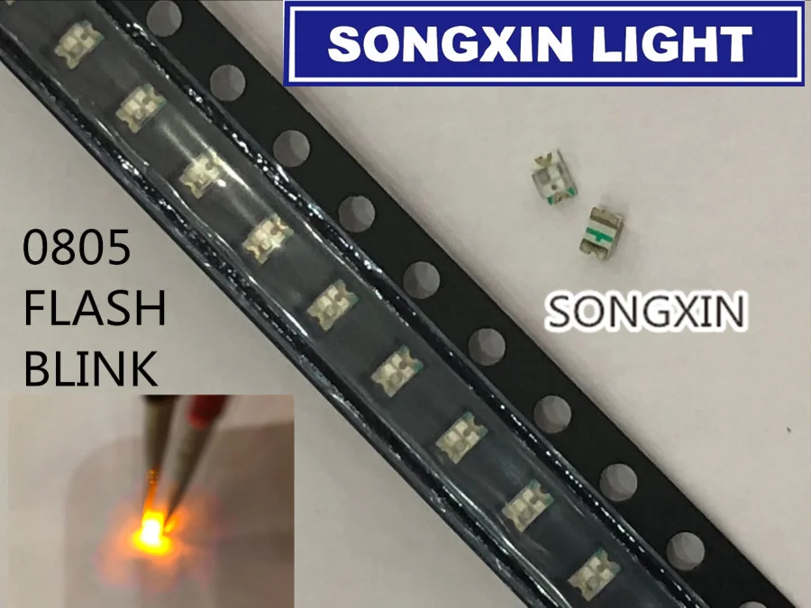 1000 шт. мигание светодиодный Диод SMD диоды s 0805 желтый диодо Мигание | Электронные