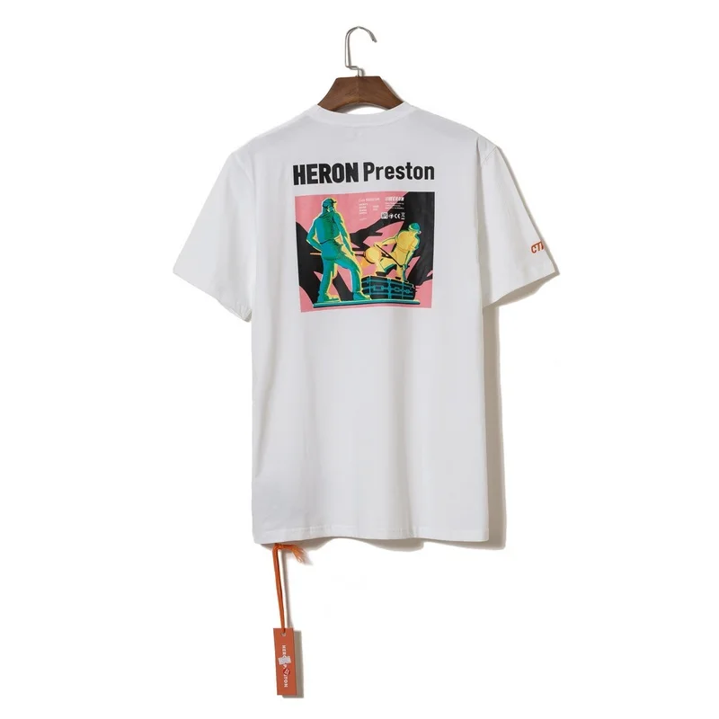 18ss Heron Preston футболки для мужчин и женщин Уличная Повседневная с красным