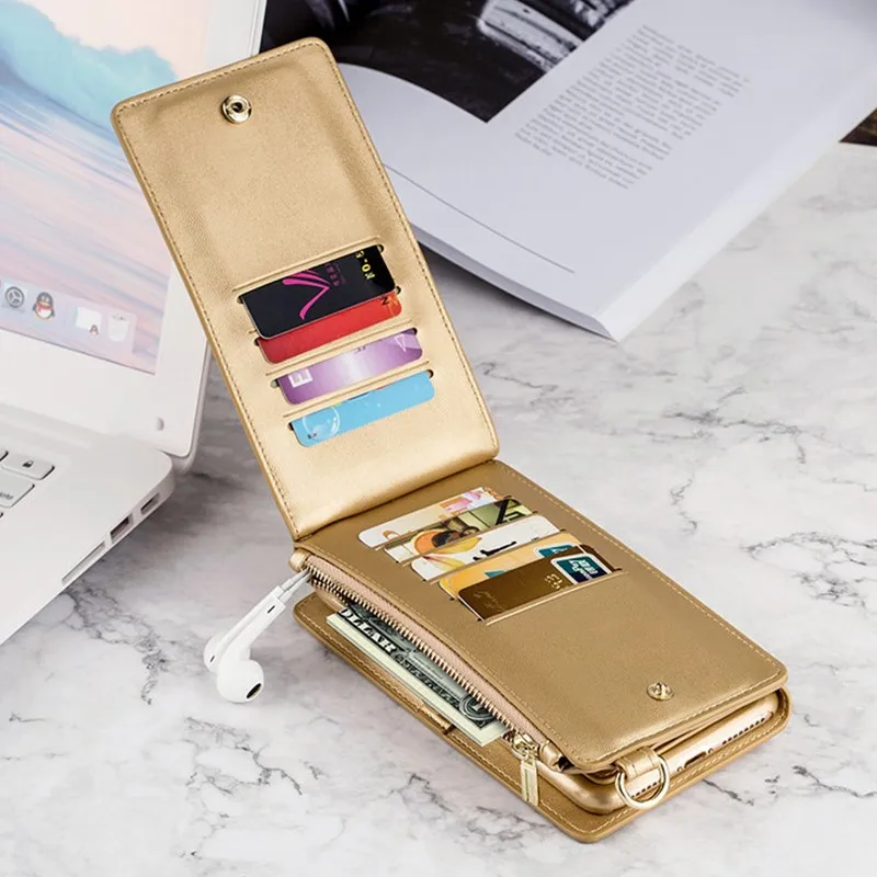 Женский чехол FTAIDKJ из искусственной кожи для iPhone XS Max XR 10 X многофункциональный