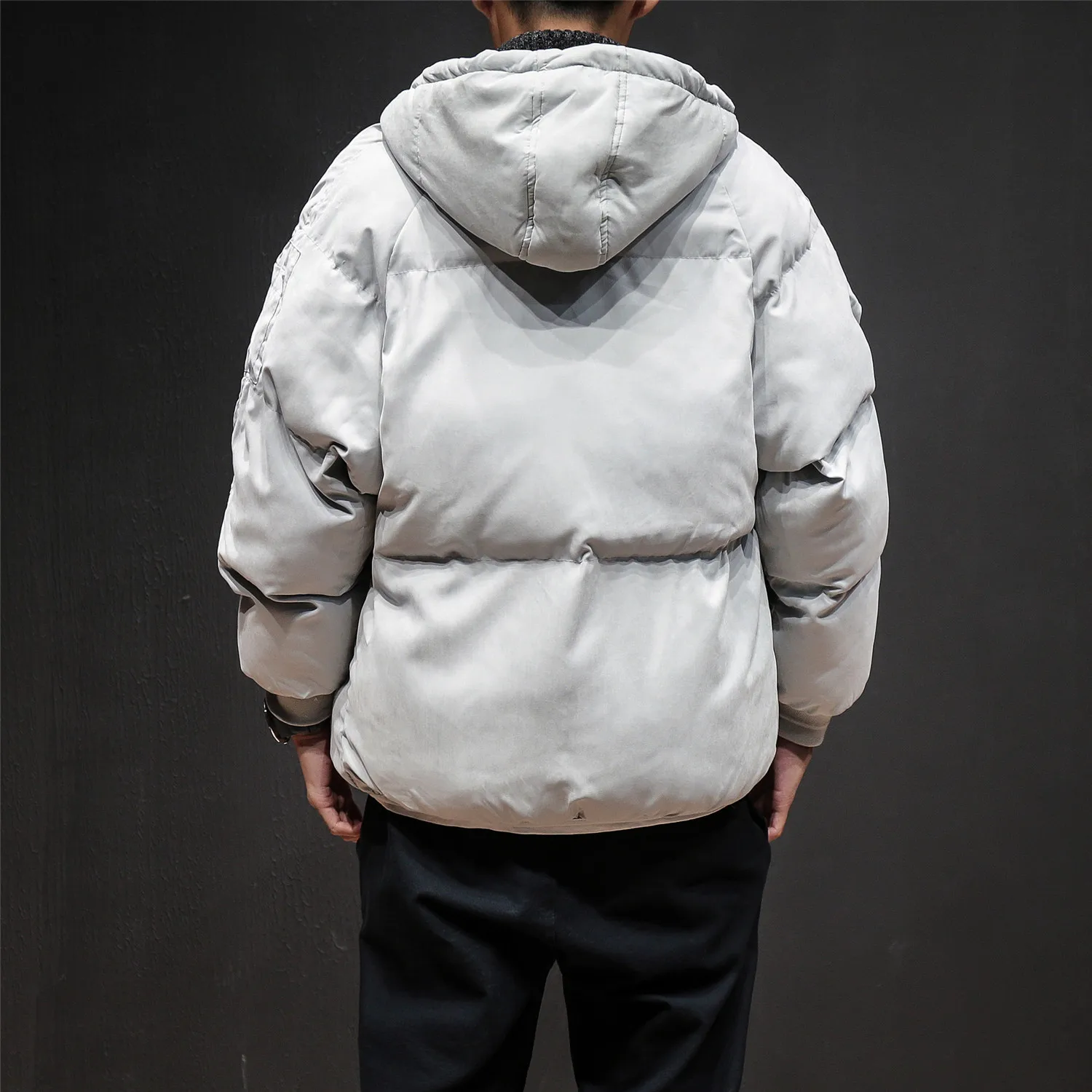 2018 модная зимняя мужская утолщенная Повседневная хлопковая куртка на открытом