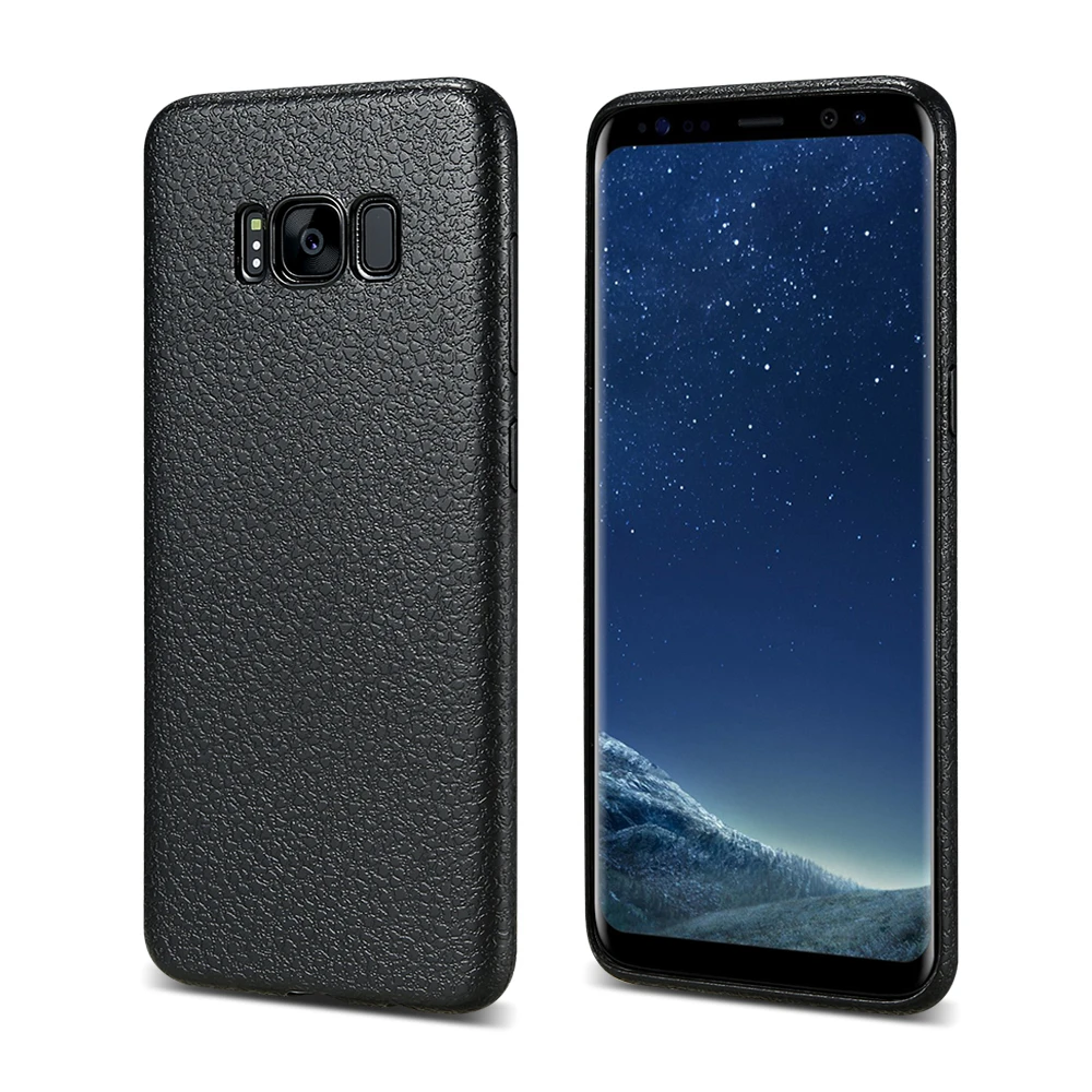 KISSCASE Ultra Thin TPU Case For Samsung Galaxy S9 S8 Note9 Leather Pattern Cases Plus Soft Cover Coques |