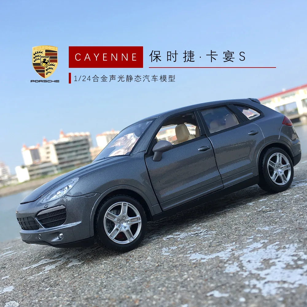1:24 моделирование сплава модель гоночной машины для Porsche Cayenne с музыкой и светом