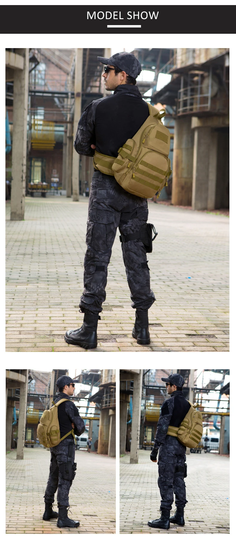 20-35L тактическая сумка-слинг, Водонепроницаемая спортивная сумка на плечо, тактические военные рюкзаки для кемпинга, на открытом воздухе, с одним ремнем, нагрудная сумка